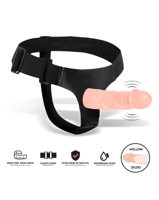 Harness Collection Latetobed Съемный страпон Atoor с полым дилдо, вибрацией и дистанционным управлением