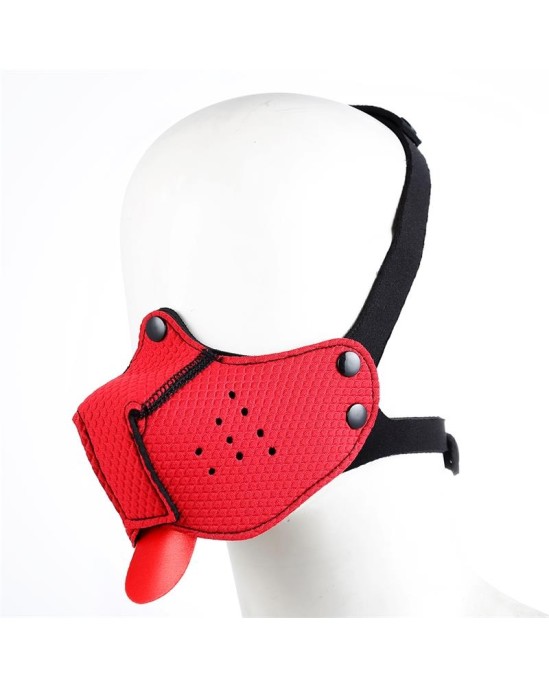 A-Gusto Neoprene Puppy Face Mask Red