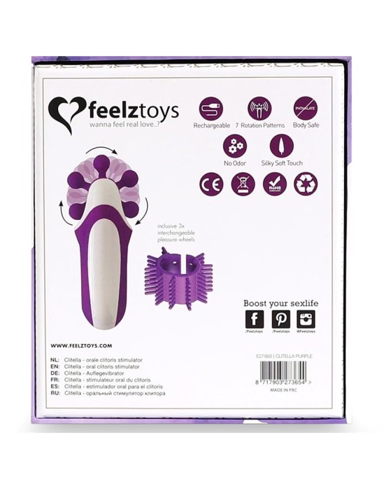 Feelztoys Clitella Oral Clitoral Stimulator Purple