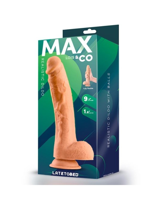 Max & Co Lois Realistic dildo ar sēkliniekiem 9.1 miesa