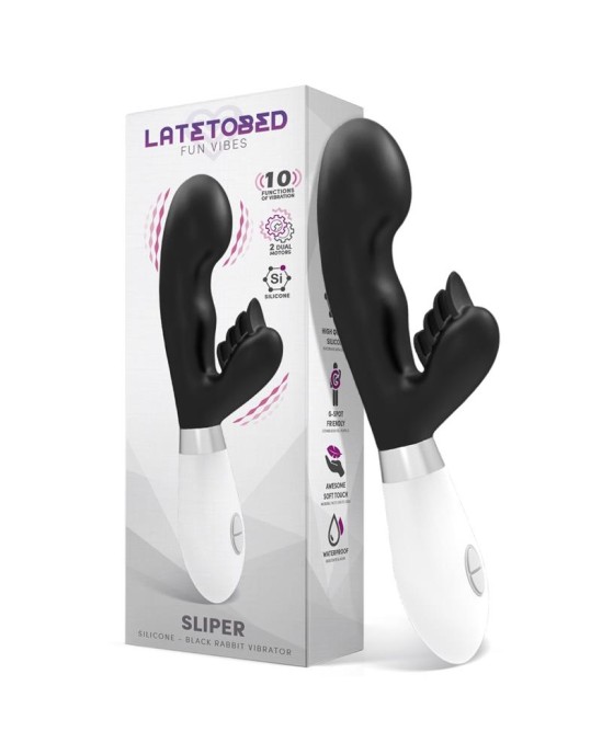 Latetobed Sliper Rabbit Vibe Silicone Black