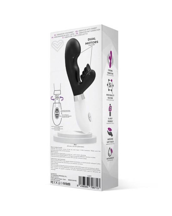 Latetobed Тапочки Rabbit Vibe Silicone Black