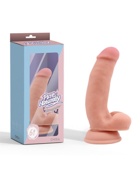 Chisa Pornographer Liquid Silicone Dual-Density Realistic Dildo 17.6 cm.