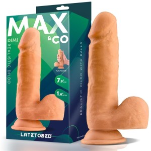 Max & Co Dimi Realistic dildo ar sēkliniekiem 7.9 miesa