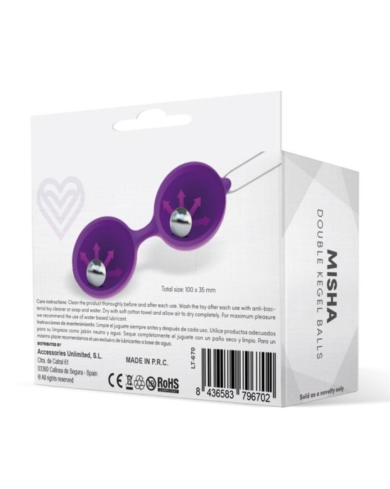 Latetobed Misha Double Kegel Balls Silikona Purple