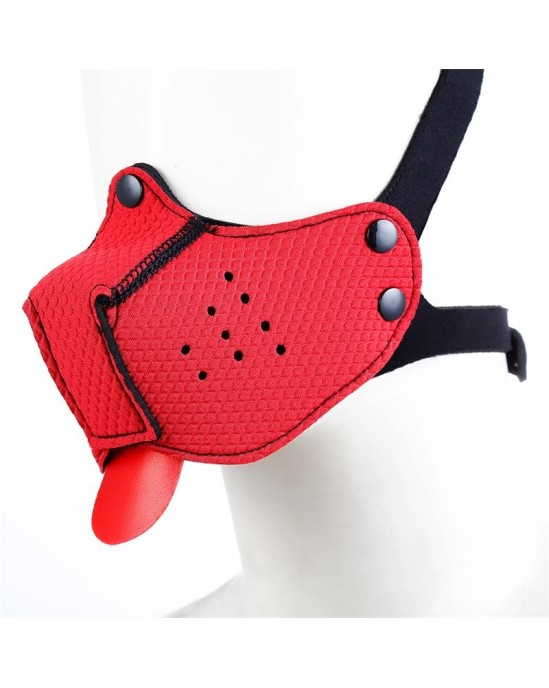 A-Gusto Neoprene Puppy Face Mask Red