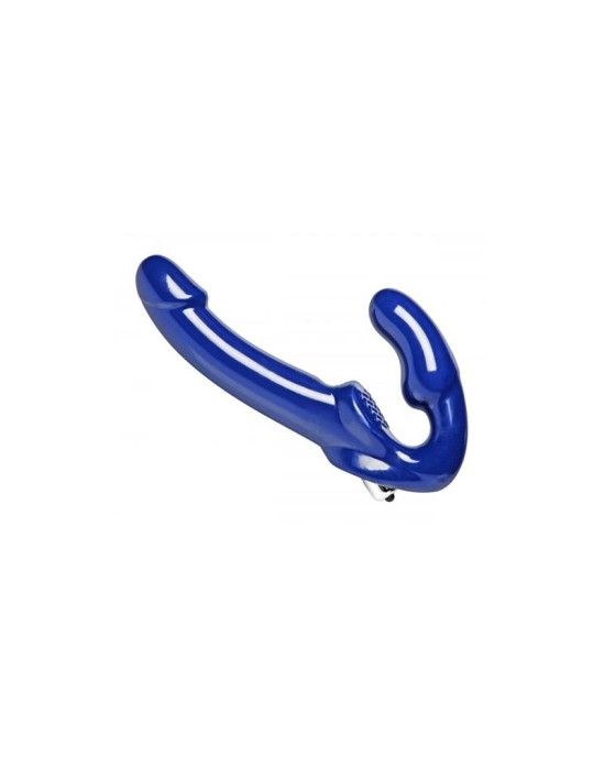 Strap U Revolver II Vibrating Strapless Strap On Dildo Blue