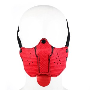 A-Gusto Neoprene Puppy Face Mask Red