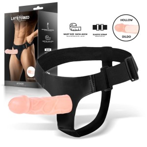 Harness Collection Latetobed Съемный страпон Atoor с полым дилдо, вибрацией и дистанционным управлением