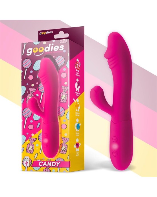 Goodies Candy G-Spot Rabbit Vibe USB silikona fuksija