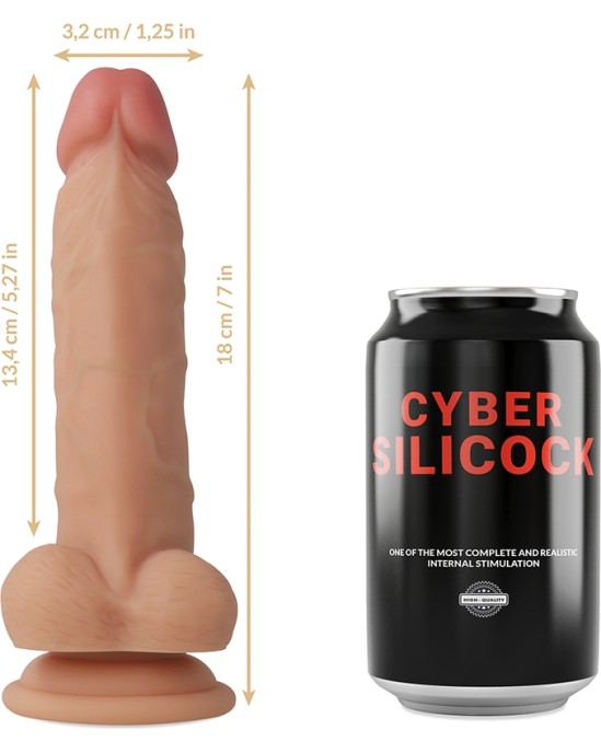 Cyber Silicock JUDE ULTRA REALISTIC МЯГКИЙ ЖИДКИЙ СИЛИКОН 18 СМ