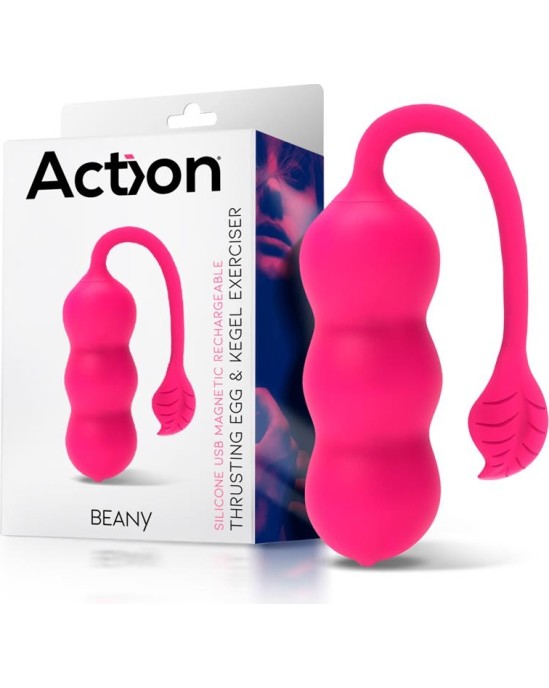 Action Beany Vibrating Egg un Kegel Exerciser USB silikons