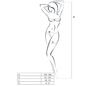 Passion Woman Bodystockings PASSION WOMAN BS047 WHITE BODYSTOCKING ONE SIZE