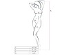 Passion Woman Bodystockings PASSION WOMAN BS047 WHITE BODYSTOCKING VIENS IZMĒRS