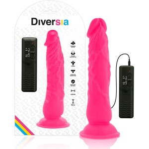 Diversia Elastīgs Vibrējošs Dildo 21 CM - rozā