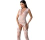 Passion Woman Tīkliņtērps PASSION - BS099 Balta BODYSTOCKING Viens izmērs