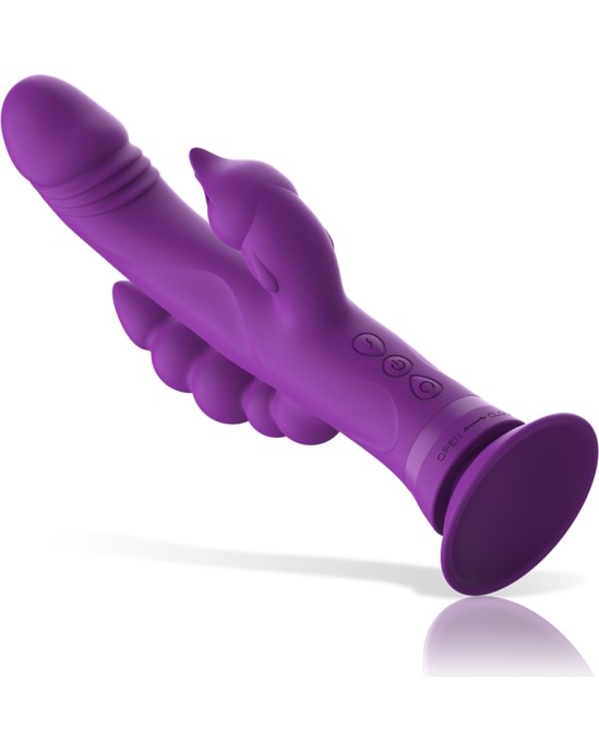 Intense Fun Vibrators ar klitora stimulātoru violets