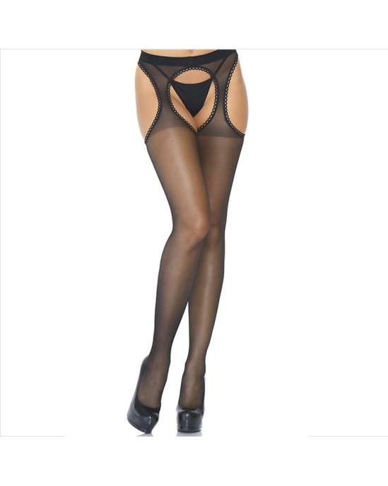 Leg Avenue Hosiery LEG AVENUE - caurspīdīgas prievīte zeķes