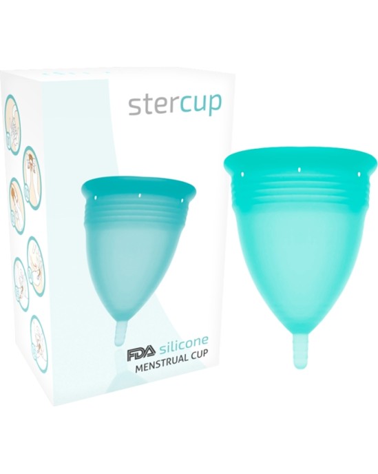 Stercup MENSTRUAL CUP SIZE L AQUAMARINE COLOR FDA SILICONE