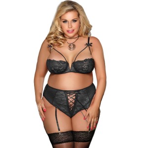 Subblime Queen Plus Size SUBBLIME QUEEN PLUS — SUJETADOR Y BIKŠU KOMPLEKTS CON LIGUERO