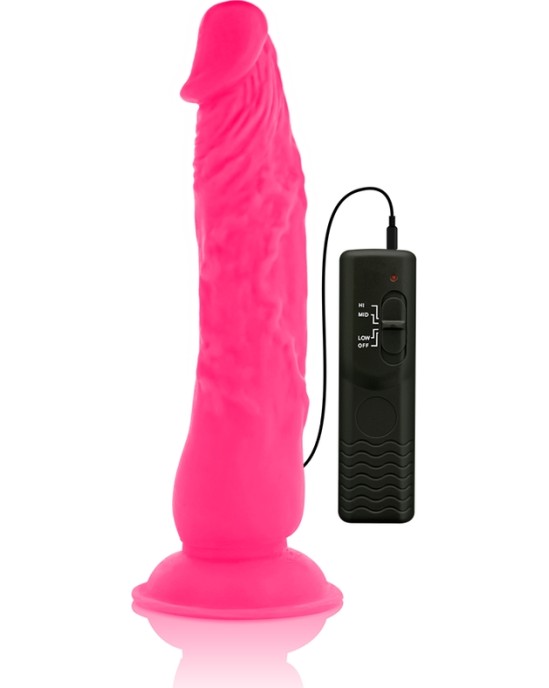 Diversia FLEXIBLE VIBRATING Dildo 21 CM - rozā