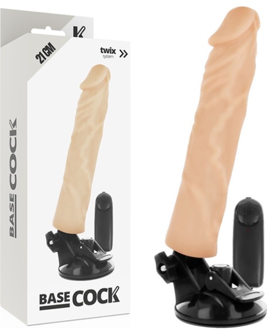 Basecock REALISTIC VIBRATOR REMOTE CONTROL FLESH 21 CM