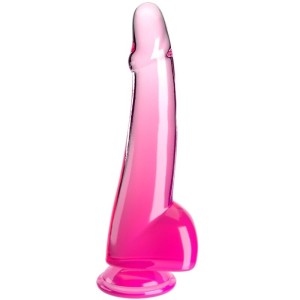 King Cock DZIDRS - DILDO AR sēkliniekiem 19 CM ROZĀ