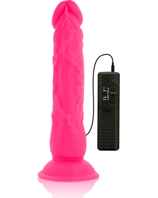 Diversia FLEXIBLE VIBRATING Dildo 21 CM - rozā