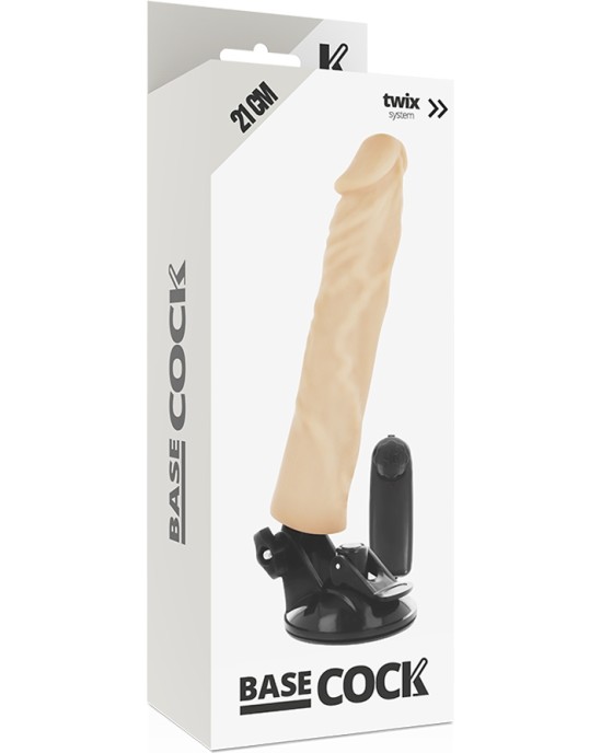 Basecock REALISTIC VIBRATOR REMOTE CONTROL FLESH 21 CM