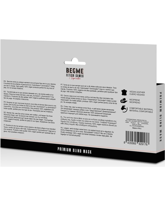 Begme Black Edition BEGME - BLACK EDITION PREMIUM BLIND MASK WITH NEOPRENE LINING