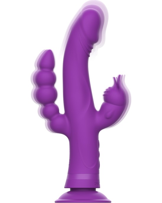 Intense Fun Vibrators ar klitora stimulātoru violets