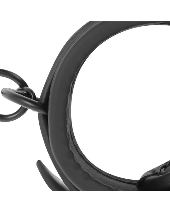 Fetish Submissive Bondage FETISH SUBMISSIVE - VEGAN LEATHER ANKLE CUFFS WITH NOPRENE LINING