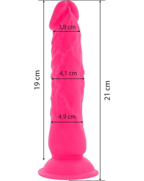 Diversia Elastīgs Vibrējošs Dildo 21 CM - rozā