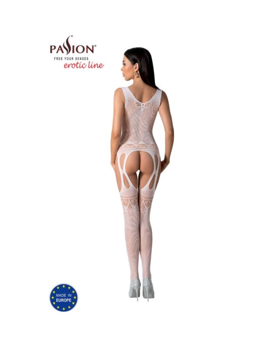 Passion Woman Tīkliņtērps PASSION - BS099 Balta BODYSTOCKING Viens izmērs