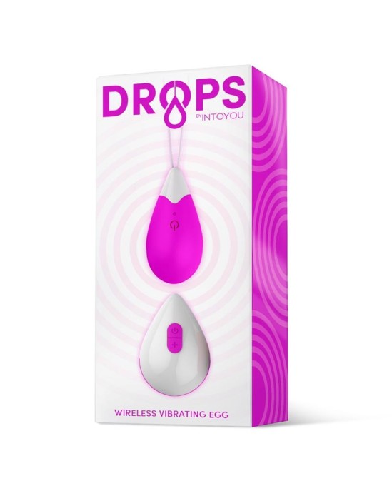 Drops Vibrating Egg Remote Control USB Silicone Purple