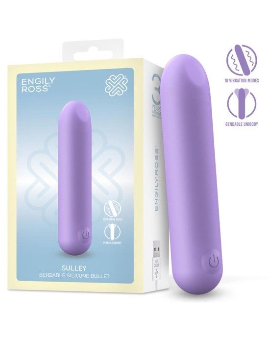 Engily Ross Sulley Vibrating Bullet Liquid Silicone Unibody Bendable USB