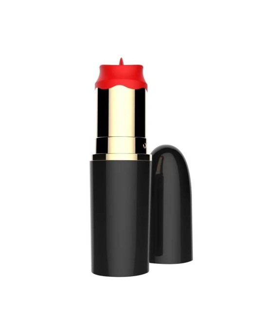 A-Gusto Lipstick Vibrator with Stimulating Tongue USB Black