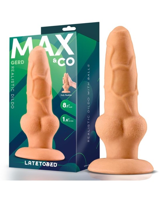 Max & Co Gerd Realistic Dildo with Testicles 8.1 Flesh