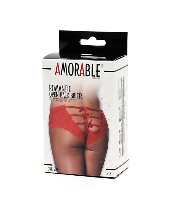 Amorable Wide Panties Corset Type Red One Size