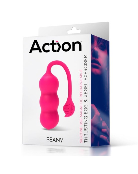 Action Beany Vibrating Egg un Kegel Exerciser USB silikons