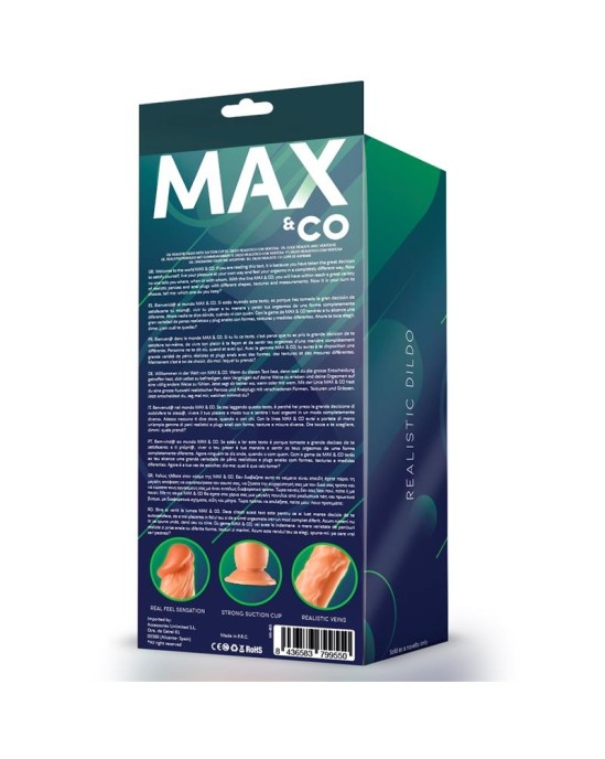 Max & Co Chet Realistic Dildo Flesh 9–23 см