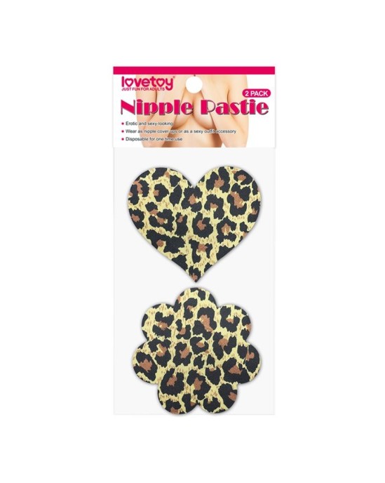 Lovetoy Pack Nipple Covers Flower and Heart Leopard