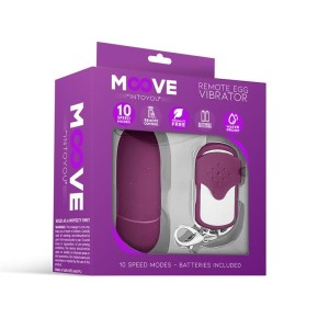 Moove Vibrating Egg with Remote Control Dark Purple