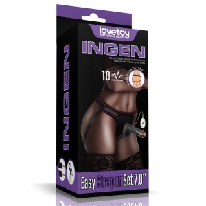 Lovetoy Regulējama siksna ar Dildo 10 Functions 7.0