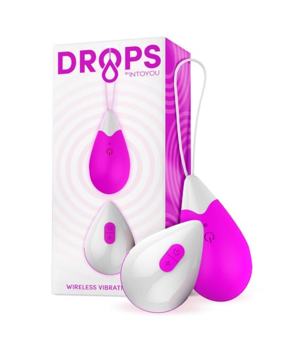 Drops Vibrating Egg Remote Control USB Silicone Purple