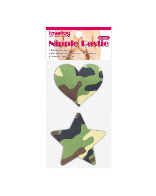 Lovetoy Pack Nipple Covers Star and Heart Camouflage