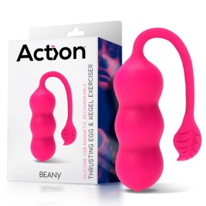 Action Beany Vibrating Egg un Kegel Exerciser USB silikons