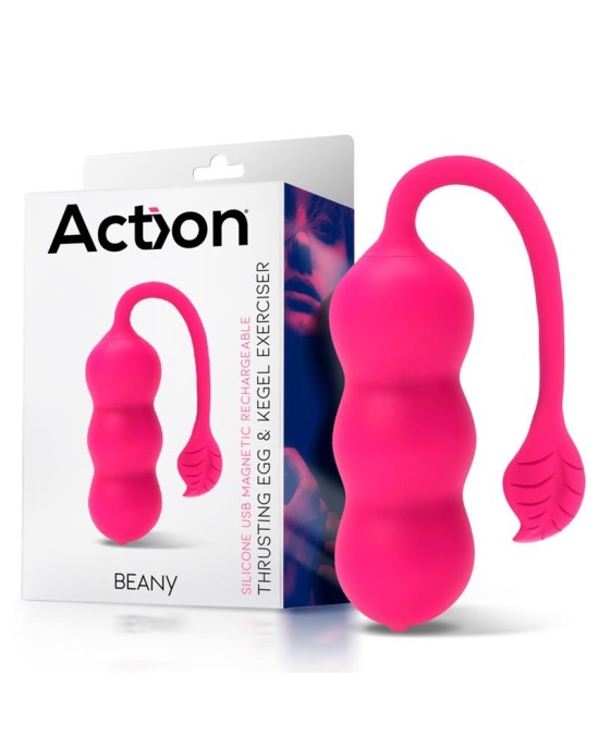 Action Beany Vibrating Egg un Kegel Exerciser USB silikons