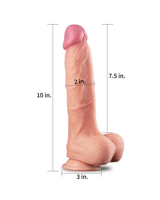 Lovetoy Dildo Nature 10 Dual Layer Flesh