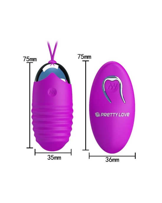 Prettylove Vibrating Egg Jessica USB Purple